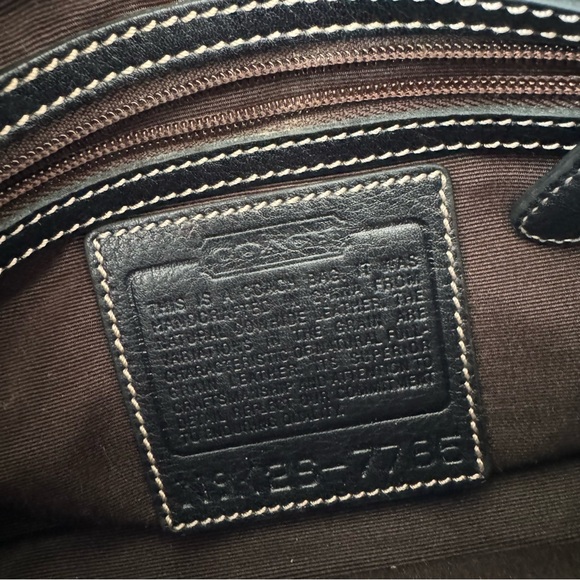 Vintage Y2K Coach Black Leather Coquette Mini Demi Baguette Shoulder Bag - Picture 6 of 6